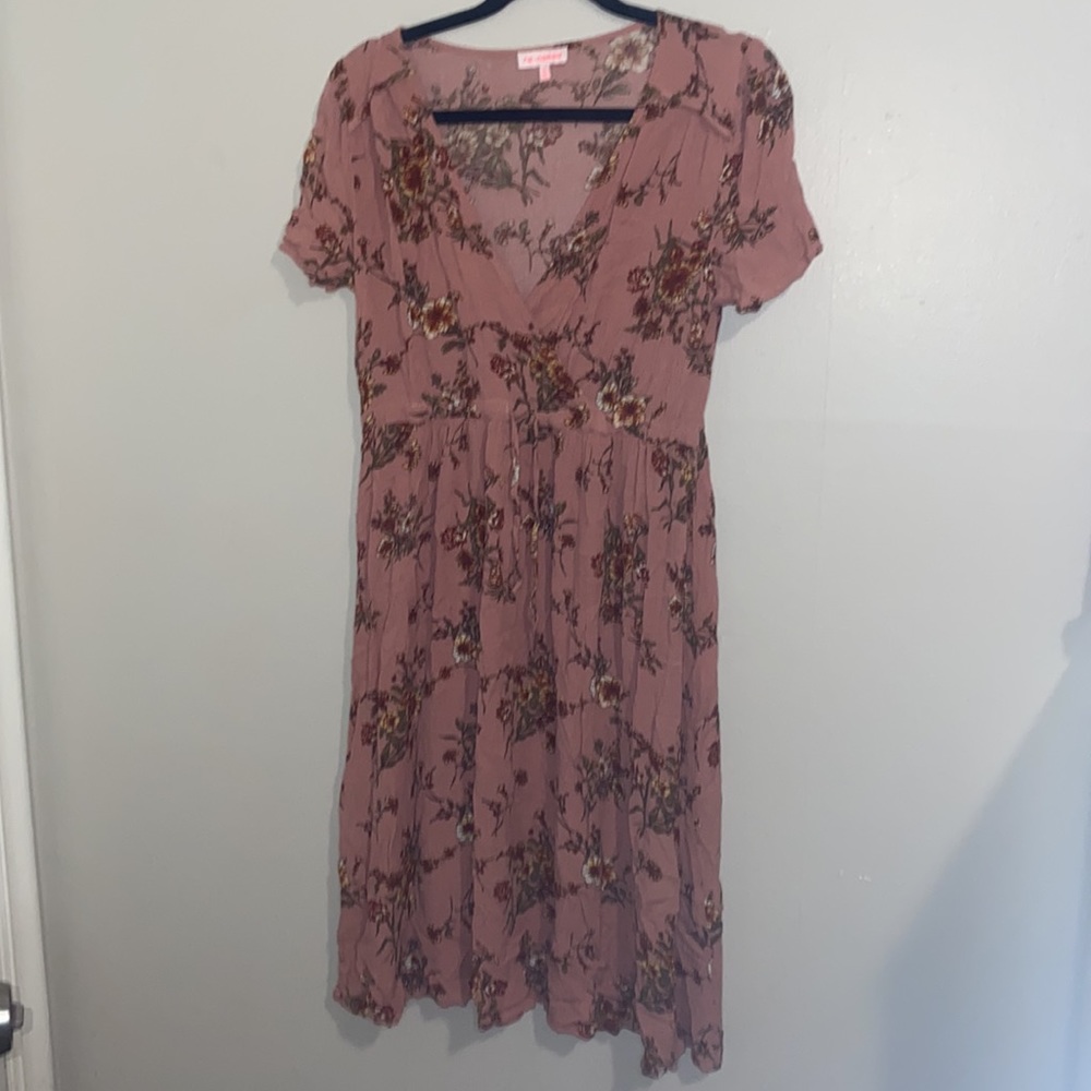 🪼Blush Pink Floral tie dress! - Picture 3 of 9